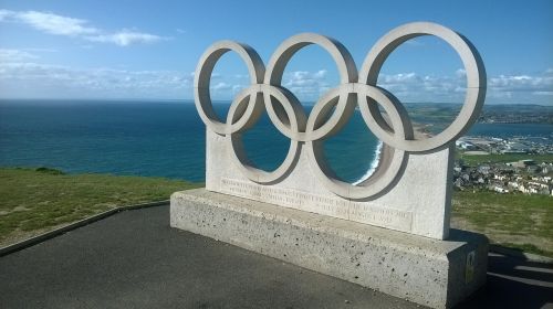 Olimpiniai Žiedai, Jūra, Dangus, Portlandas, Weymouth, Pietų Anglija, Vaizdingas