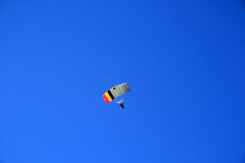 Parašiutas,  Mažėjantis,  Atviras,  Baldakimas,  Dangus,  Mėlynas,  Atviras Parašiuto Dangtis