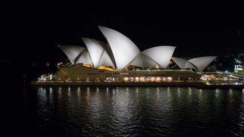 Architektūra,  Australia,  Sidnėjus,  Uostas,  Vandenynas,  Jūra,  Dusk,  Bangos,  Jūros Dugnas,  Apmąstymai,  Vanduo,  Sidnėjaus Operos Rūmų Naktis