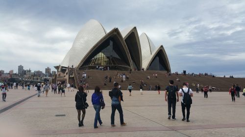Operos Teatras, Sidnėjus, Australia, Architektūra, Debesuota Oras, Pastatas