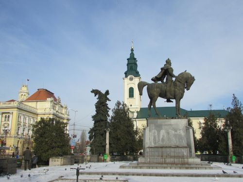 Oradea, Romanija, Statula, Bažnyčia, Saint Ladislas, Nuotraukos, Transilvanija, Nagyvarad