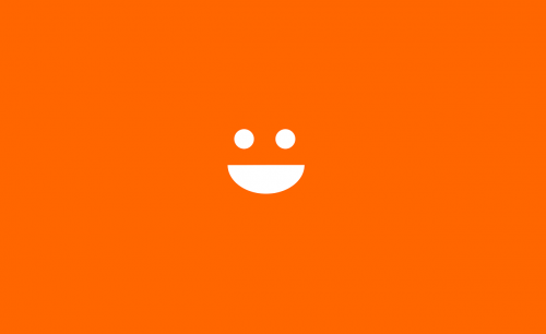 Oranžinė, Šypsena, Balta, Minimalus, Nemokama Vektorinė Grafika