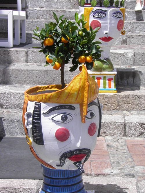Oranžinė, Citrusiniai, Gelės Vazonas, Sicilija, Dekoratyvinis, Keramika, Italy