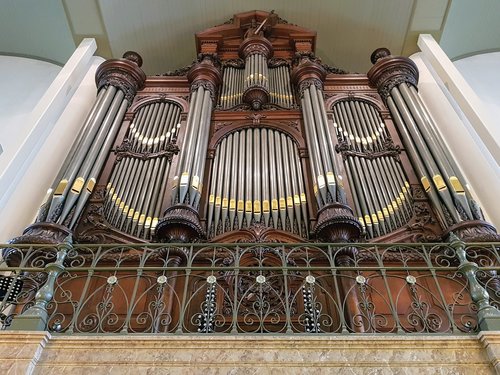 Organų,  Breda,  Nyderlandai,  Bažnyčia,  Architektūra,  Istorinis,  Instrumentas