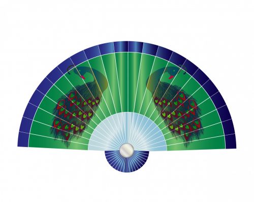 Ventiliatorius,  Povas Povaičiai,  Paukštis,  Paukščiai,  Rytietiškas,  Asian,  Japanese,  Dekoratyvinis,  Dekoratyvinis,  Gražus,  Graži,  Spalvinga,  Mėlynas,  Žalias,  Iliustracijos,  Balta,  Fonas,  Scrapbooking,  Papuoštas,  Elegantiškas,  Rytietiškas Povaičio Paukščių Gerbėjas