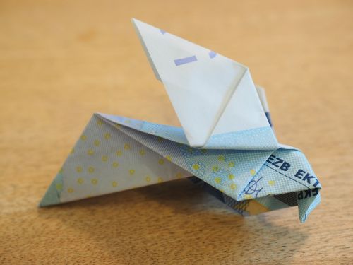 Origami,  Popieriaus Raukšlės,  Kartus,  Paukštis,  Popieriaus Lankstymo Menas