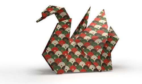 Origami, Sulankstomas Popierius, 3D, Gulbė, Paukštis
