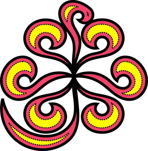 Ornamentas, Gėlė, Tribal, Nemokama Vektorinė Grafika