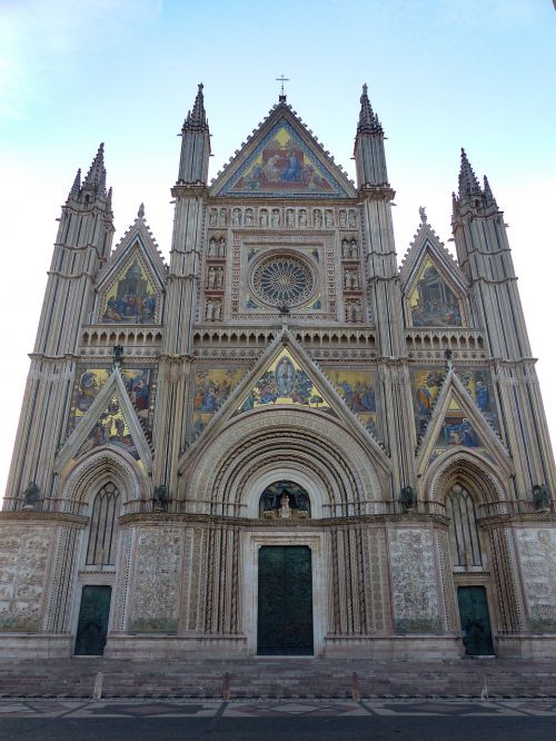 Orvieto, Duomo, Architektūra, Kupolas, Italy, Bažnyčia, Rytas, Katedra, Umbria, Paminklas, Pastatas, Šviesa