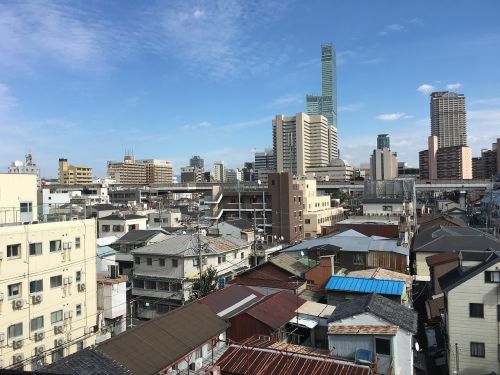 Osaka, Stogas, Mėlynas Dangus, Japonija, Kraštovaizdis