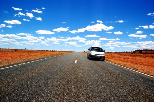 Outback, Australia, Krūmas, Kelias, Automatinis, Automobilių Nuoma, Pkw, Automobilis, Vienatvė