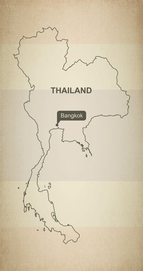 Kontūrai, Žemėlapis, Tailandas, Geografija, Šalis, Žemėlapiai, Asija, Tikslus, Vėliava