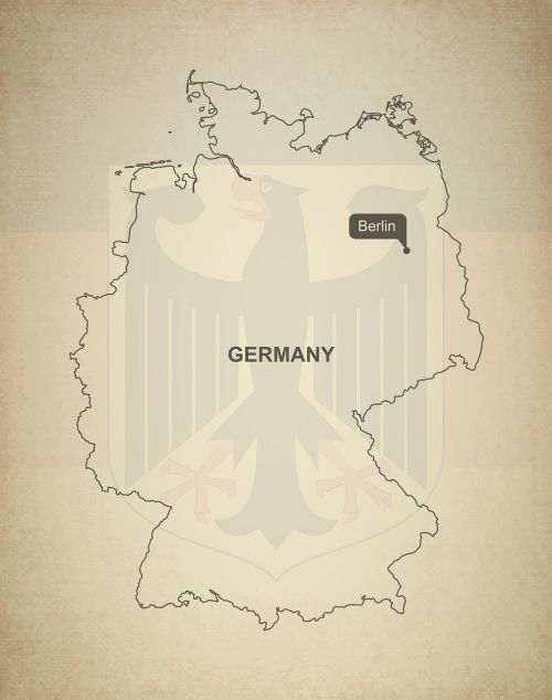 Kontūrai, Žemėlapis, Vokietija, Geografija, Šalis, Žemėlapiai, Europa, Tikslus, Vėliava