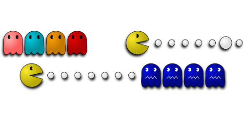 Pacman, Pac-Man, Kompiuterinis Žaidimas, Sprites, Nemokama Vektorinė Grafika