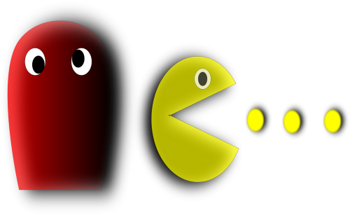 Pacman, Pac-Man, Kompiuterinis Žaidimas, Vaiduoklis, Retro, C64, Nemokama Vektorinė Grafika
