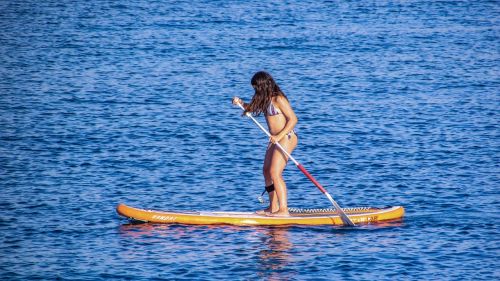 Buriuotojas, Burlentė, Mergaitė, Sportas, Veikla, Nuotykis, Tyrinėti, Laisvalaikis, Poilsis, Vasara, Paddleboarding