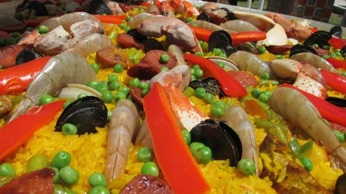 Paella, Maistas, Krevetės, Jūros Gėrybės, Ispaniškas Maistas, Skanus, Lėkštė