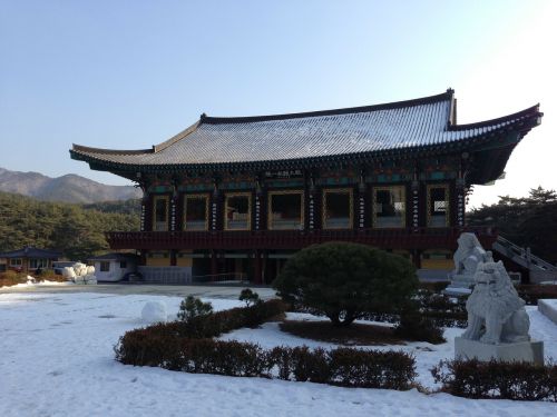 Pagoda, Budistinis, Šventykla, Religija, Architektūra, Budizmas, Religinis, Dvasingumas, Garbinimas, Šventykla, Korėja, Sniegas