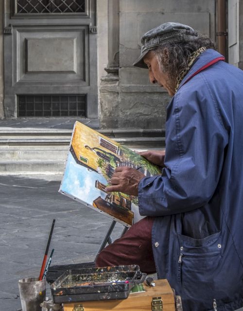 Dailininkas, Menas, Firenze, Gatvės Menininkas