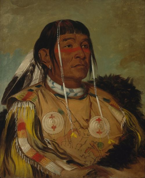 Dažymas, Menas, Meno Kūriniai, George Catlin, 1831, Sha-Co-Pay, Lygumų Viršininkas, Ojibwa, Indijos, Indėnas, Gentis, Drobė