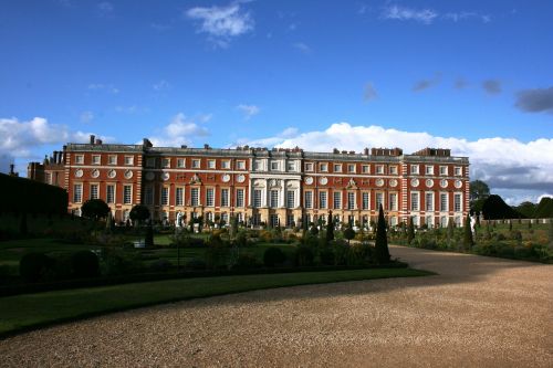 Rūmai, Hampton Court, Anglija, Mėlynas Dangus, Uk