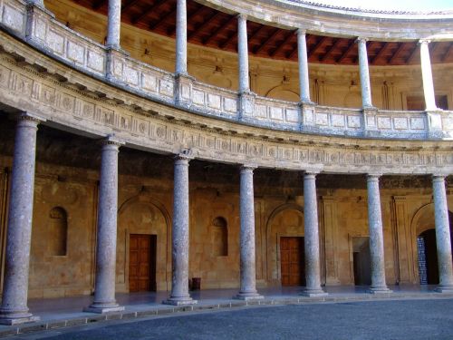 Rūmai, Architektūra, Granada, Ispanija, Andalūzija, Palacio De Carlos V