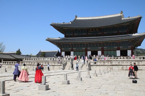 Rūmai,  Kelionė,  Korėjos Respublika,  Korėja,  Seulas,  Gyeongbok Rūmai,  Tradicinis,  Turizmas
