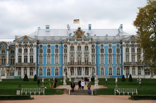 Rūmai,  Grand,  Balta & Nbsp,  Mėlyna,  Puikus,  Turtas,  Sodai,  Rūmai Ir Sodas,  Tsarskoe Selo