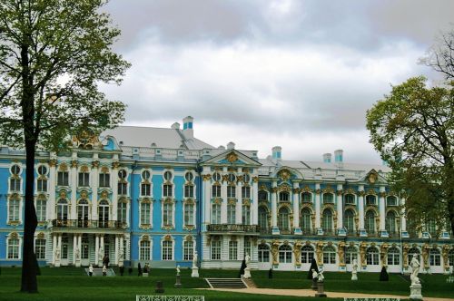Rūmai,  Grand,  Balta & Nbsp,  Mėlyna,  Puikus,  Turtas,  Rūmai Tsarskoje Selo