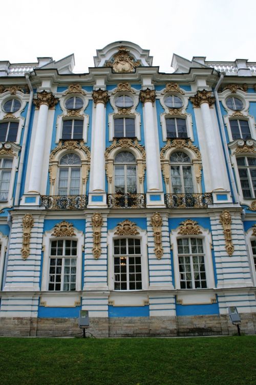 Rūmai,  Grand,  Balta & Nbsp,  Mėlyna,  Puikus,  Turtas,  Rūmai,  Tsarskoe Selo