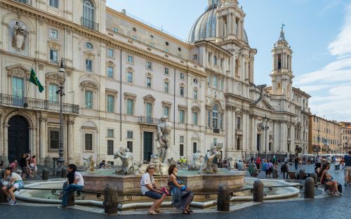 Palazzo Pamphili, Piazza Navona, Purvinas Fontanas, Roma, Italy, Ambasada, Brazilija