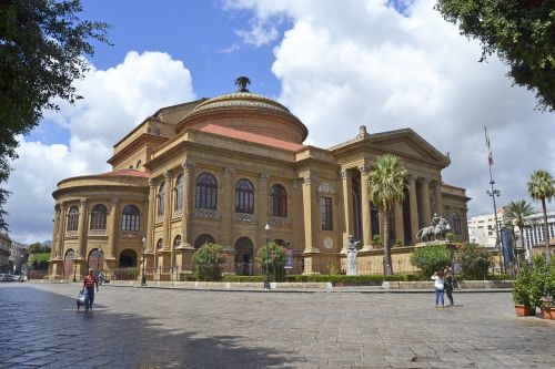 Palermo, Sicilija, Italy, Teatras, Massimo, Paminklas
