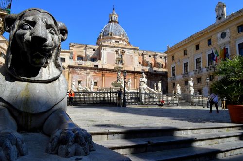 Palermo, Fontana, Fontanas Praetorian, Sicilija