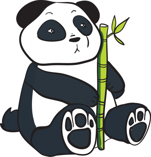 Panda, Kinija, Turėti, Animacinis Filmas, Bambukas, Nemokama Vektorinė Grafika