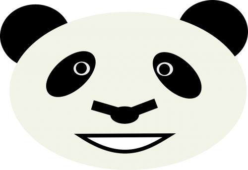 Panda, Turėti, Veidas, Galva, Gyvūnas, Žinduolis, Laimingas, Juokiasi, Nemokama Vektorinė Grafika