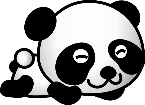 Panda, Turėti, Mielas, Laimingas, Jaunas, Gyvūnas, Kūdikis, Nemokama Vektorinė Grafika