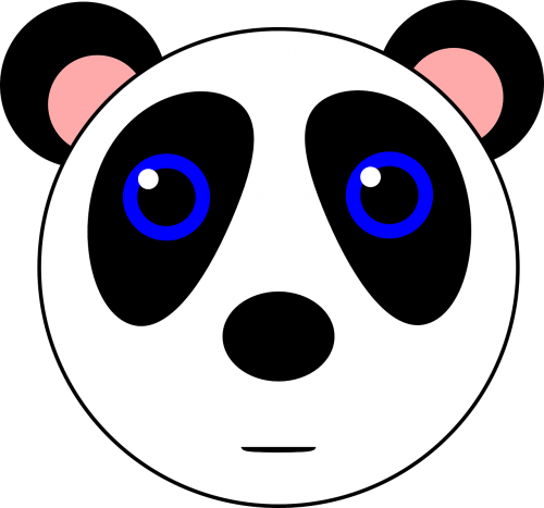 Panda, Turėti, Gyvūnas, Mielas, Juoda, Balta, Animacinis Filmas, Veidas, Bambukas, Laukiniai, Kinija, Žinduolis, Milžinas, Pandas, Kailis, Mėlynas, Mėlynos Akys