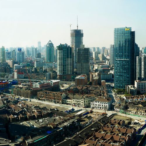 Panorama, Šanchajus, Didelis Miestas, Kinija, Pastatas, Dangoraižis, Panorama, Miestas, Asija, Architektūra, Dangoraižiai