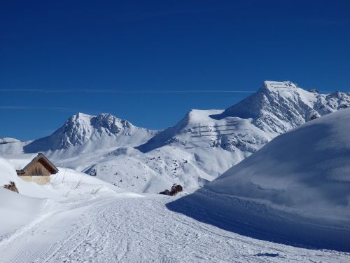 Panorama, Alpės, Žiema, Sniegas, France