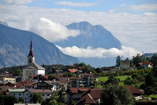 Panorama, Roppen, Kaimas, Kalnai, Bažnyčia, Roppeno Vaizdas