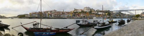 Panorama, Porto, Tiltas, Miesto Panorama, Kelionė, Douro, Istorinis, Luis, Panoraminis, Portugal, Europa, Valtis