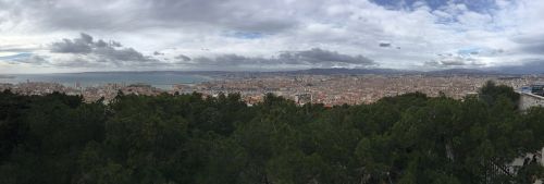 Panorama, Marseille, Miestas, Notre-Dame-De-La-Garde, Jūrų, Bazilika, Panoraminiai Vaizdai, Bažnyčia