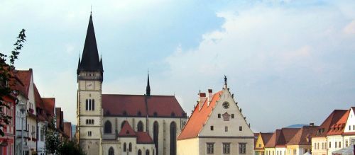 Panorama, Miestas, Bardejov, Slovakija, Bažnyčia, Miesto Rotušė, Kvadratas