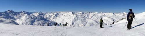 Panorama, Panoraminis, Alpės, Kalnas, Slidinėjimas, Žiema