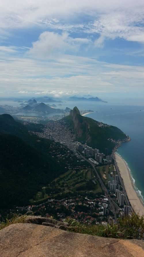 Panorama, Rio De Žaneiras, Pedra Da Gavea, Aukštas, Kalnas, Vista, Slėnis, Brazilija, Miestas, Laikas, Scenarijus, Kraštovaizdis, Debesis, Pastatai, Vasara