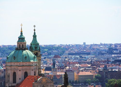 Panorama Pragas,  Čekija,  Bažnyčia,  Baroko,  Miestovaizdis,  Miestas,  Architektūra,  Kelionė,  Turizmas,  Europa,  Kapitalas