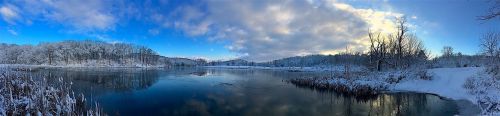 Panoraminis,  Kraštovaizdis,  Gamta,  Vanduo,  Tvenkinys,  Sniegas,  Žiema,  Panorama,  Šaltas,  Medžiai,  Balta,  Mėlynas,  Debesys,  Dangus,  Miškas,  Lauke,  Natūralus,  Peizažas,  Aplinka,  Be Honoraro Mokesčio