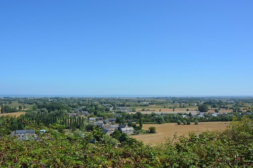 Panoraminis Vaizdas,  Aero Vaizdas,  Kraštovaizdis,  Panorama,  Mėlynas Dangus,  Brittany,  Ille Et Vilaine,  Gamta
