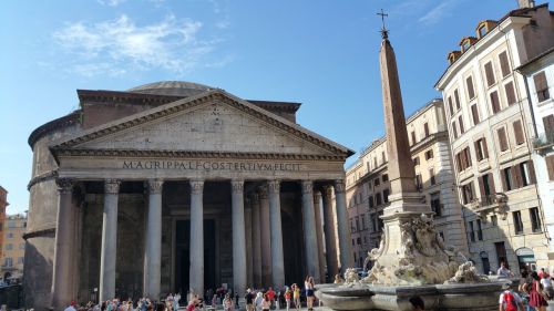 Panteonas, Roma, Italy, Paminklas, Rotunda, Obeliskas, Romėnų, Bažnyčia, Piazza