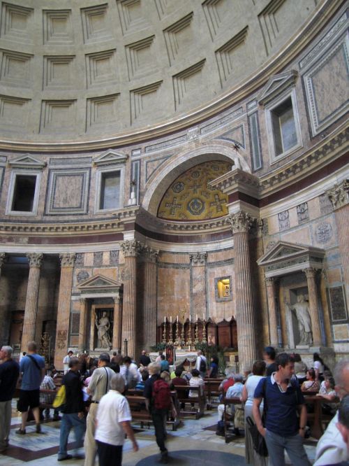 Panteonas, Roma, Italy, Bažnyčia, Šventykla, Pastatas, Architektūra, Romanai, Romėnų, Senas, Senovė